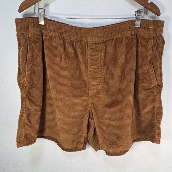 Madewell Other - Madewell Men's XL Brown Corduroy Pull-On Shorts Elastic Waist Casual